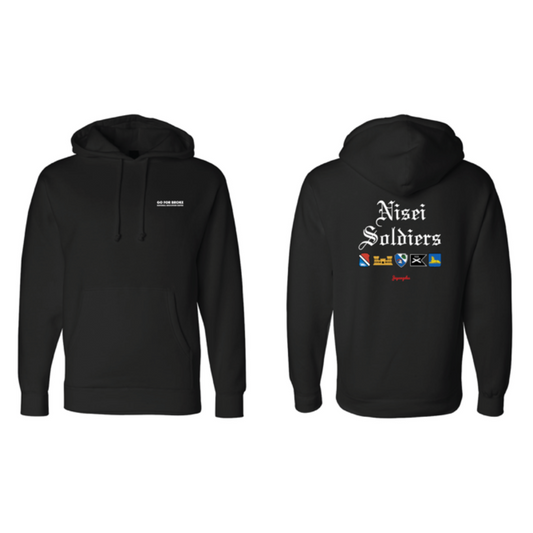 Japangeles x GFBNEC Nisei Soldiers Hoodie Black