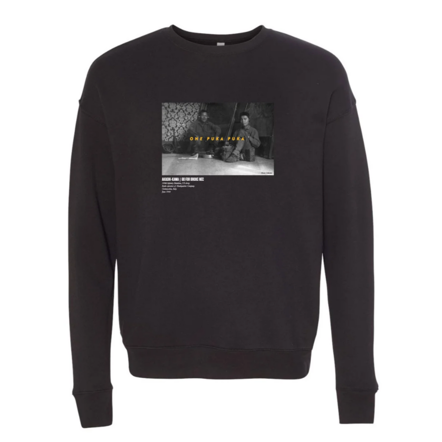 Akashi Kama Crewneck Sweatshirt - Civitavecchia, Italy (Black)